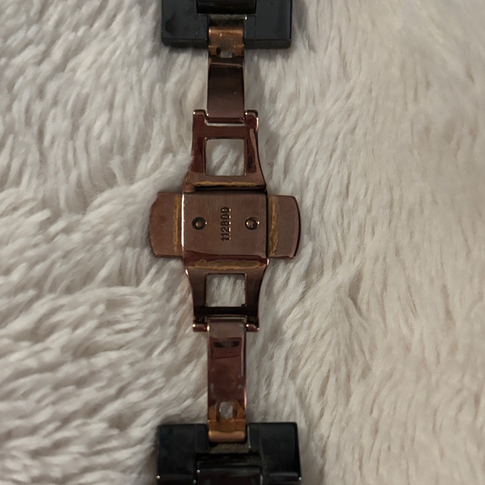 Emporio Armani AR1410 Ceramica Men’s Analog Black and Rose Gold Versatile Watch - Picture 13 of 16